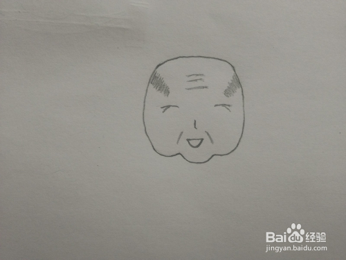 简笔画——怎么画拄拐棍的老爷爷