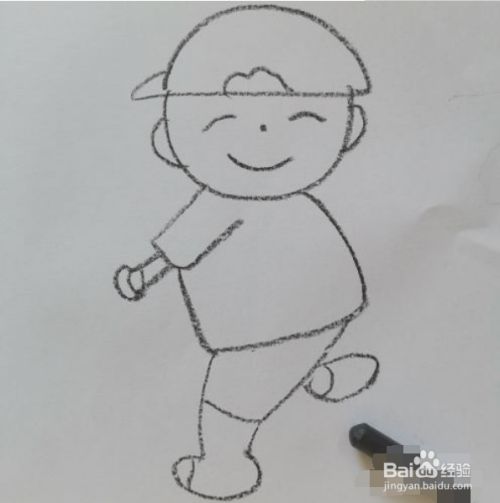 简笔画骑车小男孩怎么画
