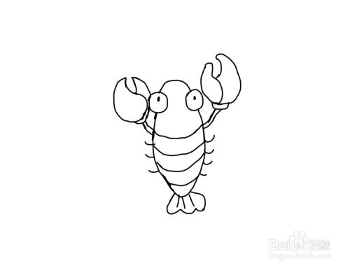 怎么画儿童彩色简笔画小龙虾?