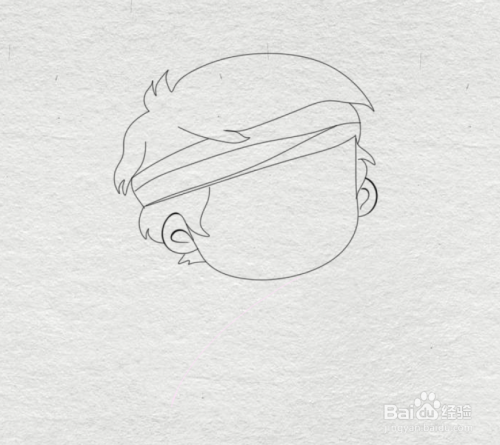 简笔画--受伤持拐杖的小男孩