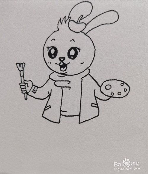 怎样画简笔画——小兔子