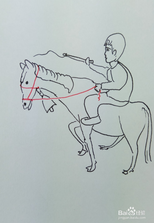 怎样画儿童简笔画"骑马奔驰"?