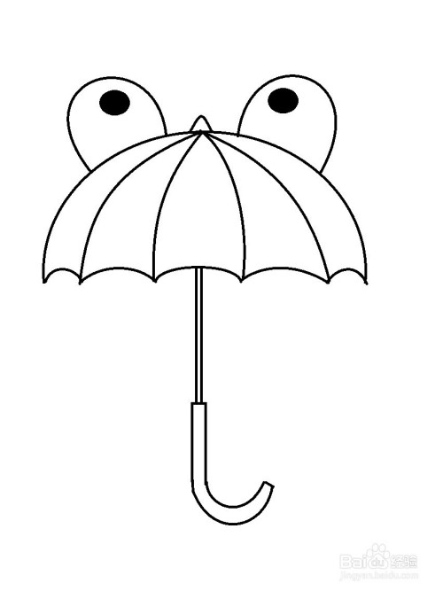 画简单动物小雨伞的方法