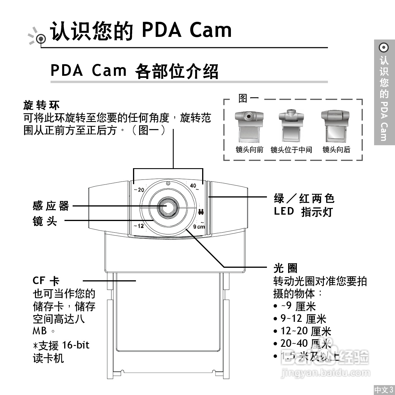 鸿友pda cam 3008 摄像头使用说明书