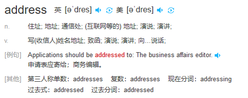 在英文中address这个单词的意思是地址的意思,在函数中,address表示对