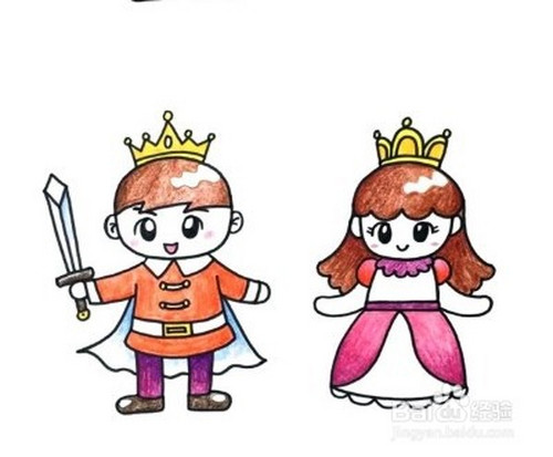 怎么画出动漫的王子和公主?
