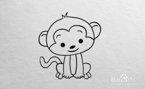 小猴子怎么画