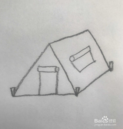 【简笔画】野外帐篷的分步画法