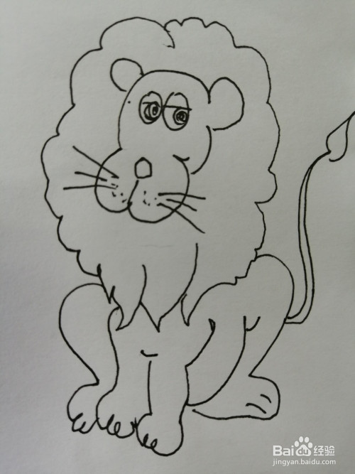 简笔画小狮子怎么画