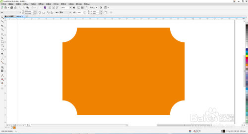 cdr怎么制作扇形角矩形