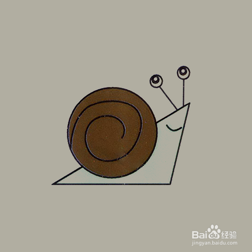 如何手工画蜗牛简笔画?