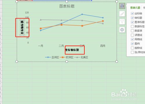 如何给word中的折线图添加轴坐标?