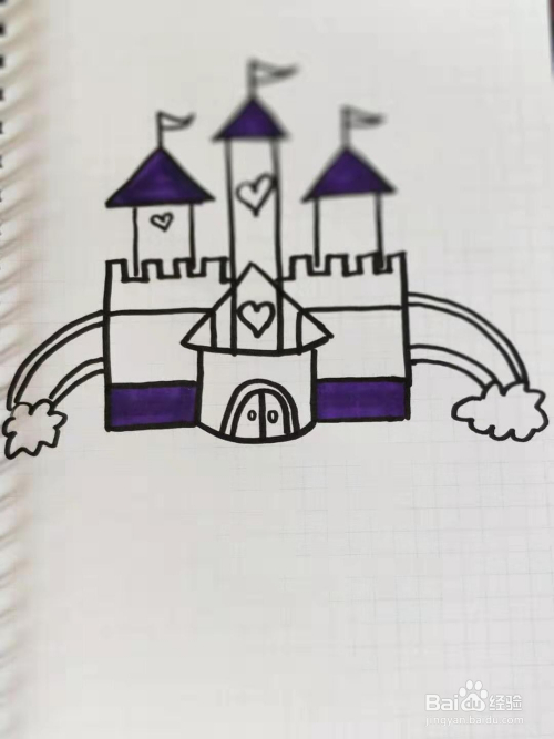 如何画魔法城堡简笔画
