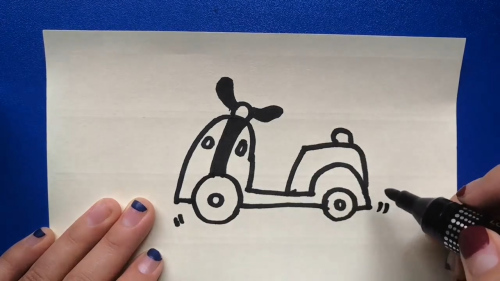 电动车的简笔画如何画?