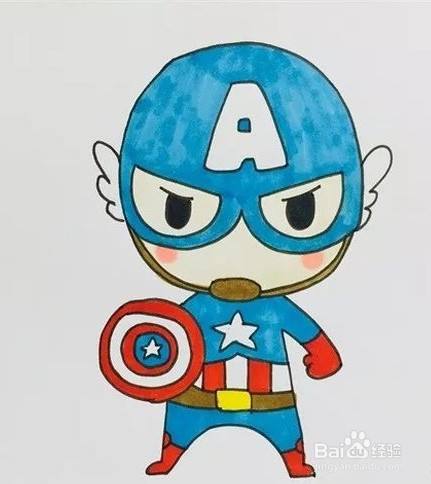 美国队长简笔画