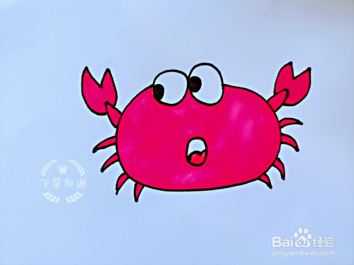 儿童简笔画 如何画一只大眼螃蟹