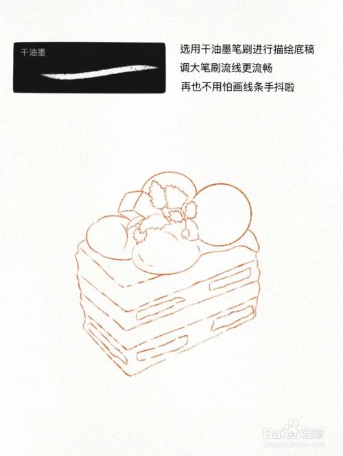 【ipad绘画】水彩哈密瓜奶油蛋糕的画法