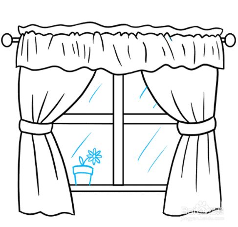 如何绘制窗户和窗帘