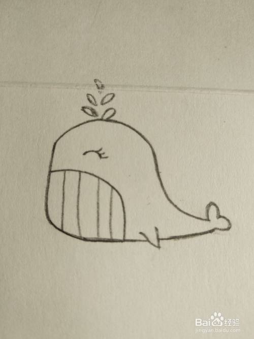 简单的鲸鱼简笔画