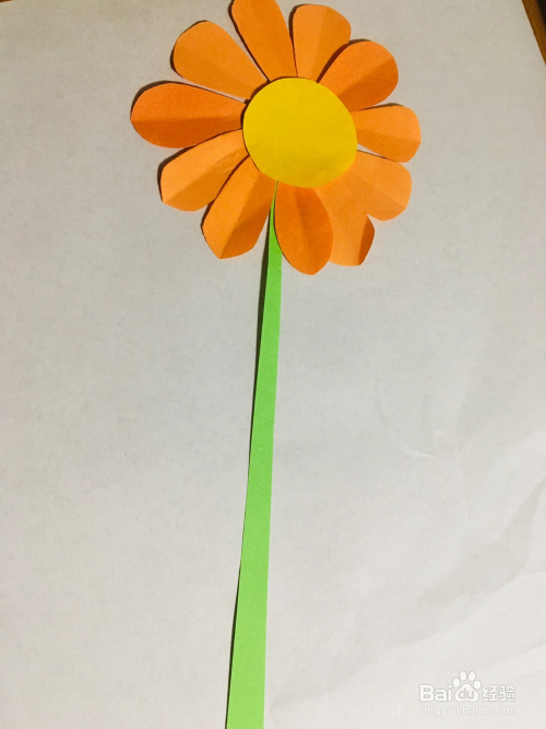 幼儿剪纸拼图手工花