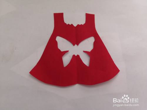 儿童剪纸蝴蝶裙子的剪法