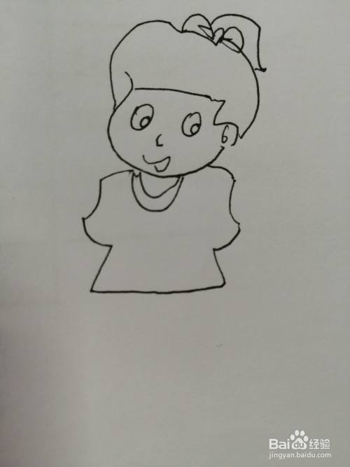 可爱的小女孩怎么画