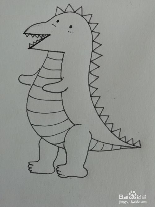 儿童简笔画教程画恐龙