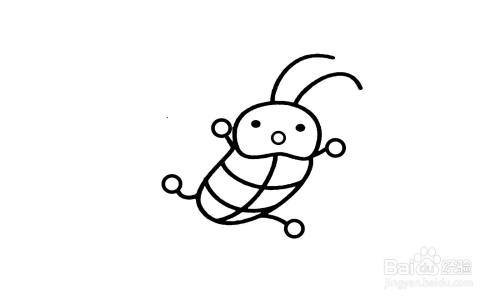 一步一步教大家画出蟋蟀简笔画?