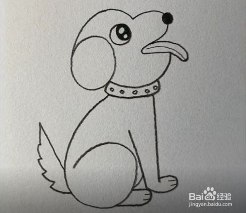 狗狗简笔画怎么绘画最简单