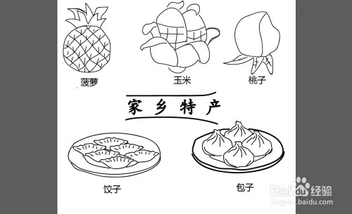 儿童简笔画家乡特产