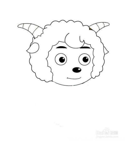 喜羊羊简笔画