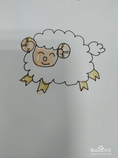 山羊简笔画怎么画,怎么画懒洋洋的山羊卡通