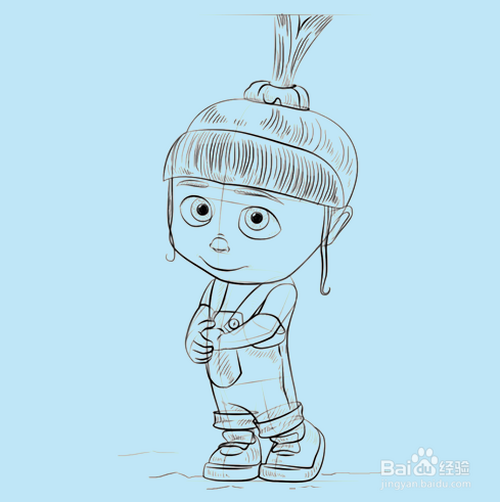 如何画卡通艾格尼丝的简笔画?
