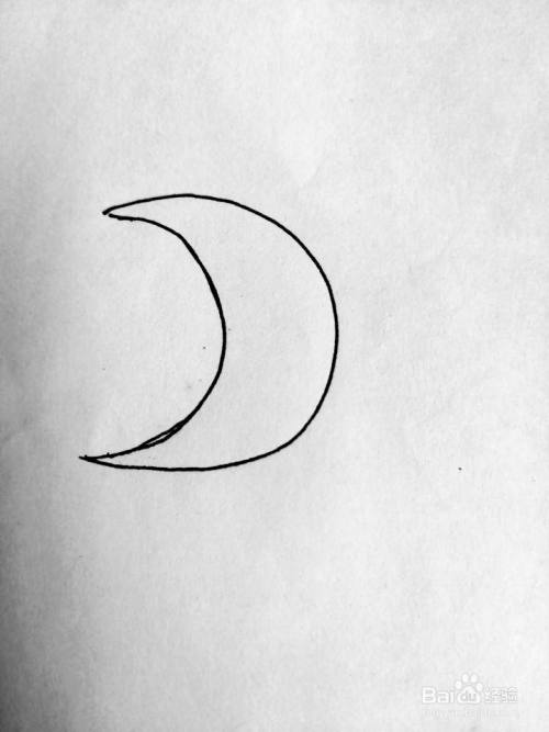 画两条直线怎么把月亮分成6个部分