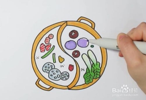 火锅的简笔画怎么画