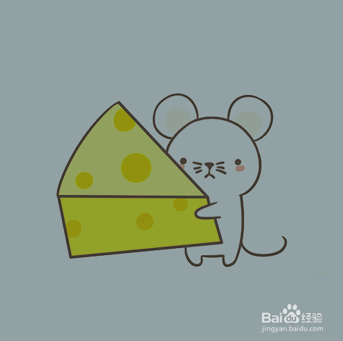 如何手工画吃奶酪的老鼠简笔画?