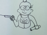 怎样画简笔画"拿着注射器的医生?
