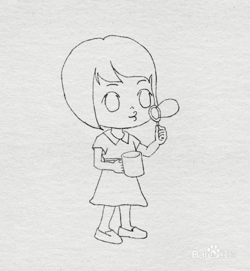 简笔画--如何画可爱的在吹泡泡的女孩