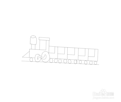 火车简笔画怎么画