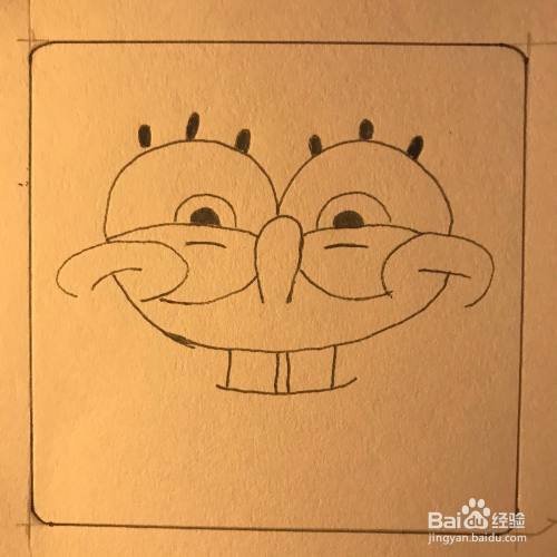 可爱海绵宝宝简笔画教程