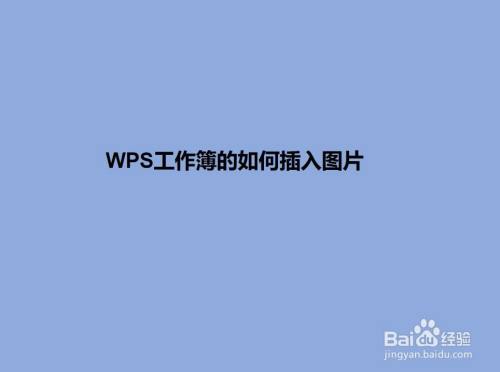 wps工作簿的如何插入图片