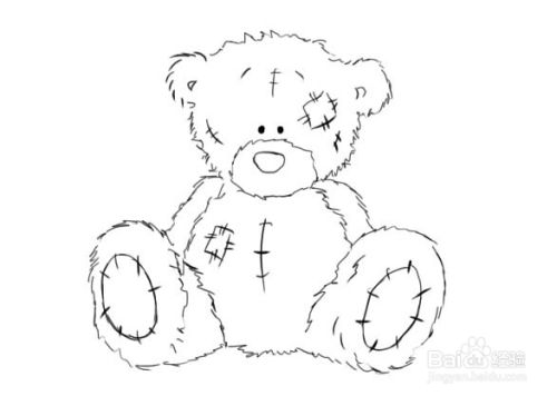 如何用铅笔画泰迪熊