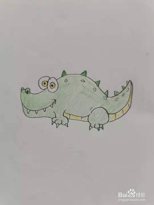 超简单的鳄鱼怎么画