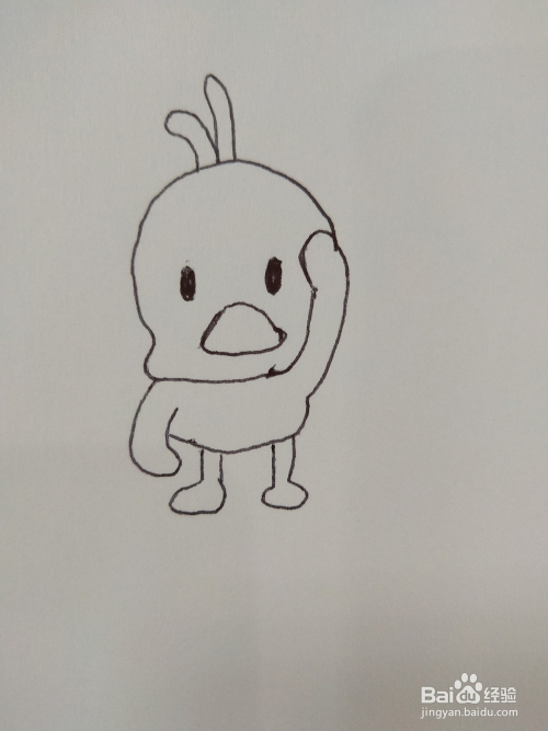 火爆朋友圈的社会鸭小黄鸭怎么画