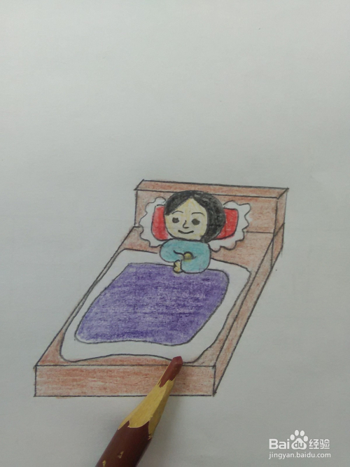 人躺在床上怎么画