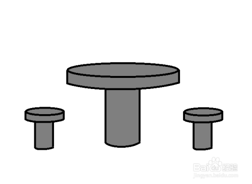 石桌石凳怎么画