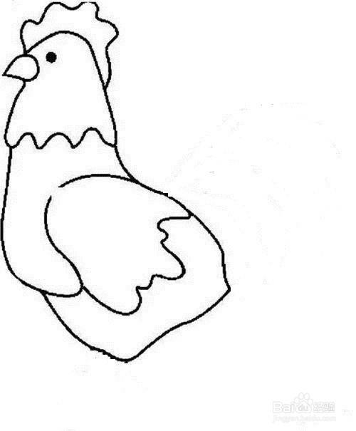 大公鸡的简笔画怎么画呢?