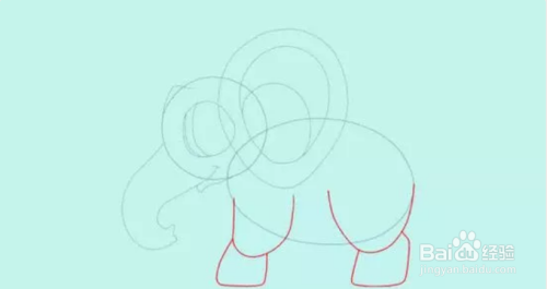如何画一只卡通大象
