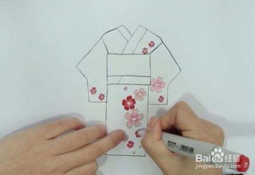 和服的简笔画怎么画