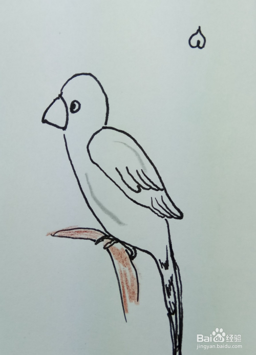 怎样画简笔画"在树上栖息的鸟"?